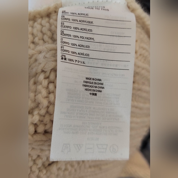 Volcom Beige Knit Cowneck Sweater - Picture 6 of 7